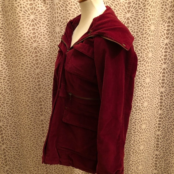 New York & Company Burgundy Red Zip Up Jacket - Picture 6 of 8